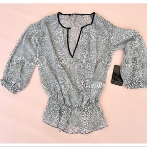 Zara Polka Dot Blouse Shirt XS